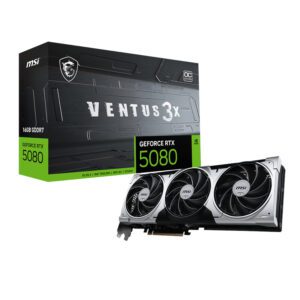 RTX5080VENTUS3XOCPLUS16GB MSI-GeForce-RTX-5080-16G-VENTUS-3X-OC-PLUS-Graphics-Card-Silver wr 01 MSI GeForce RTX 5080 16G VENTUS 3X OC PLUS Graphics Card