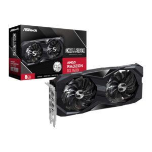 RX7600CHALLENGER8GOC wr 01 ASRock Radeon RX7600 Challenger 8G OC GDDR6 128-BIT Graphics Card