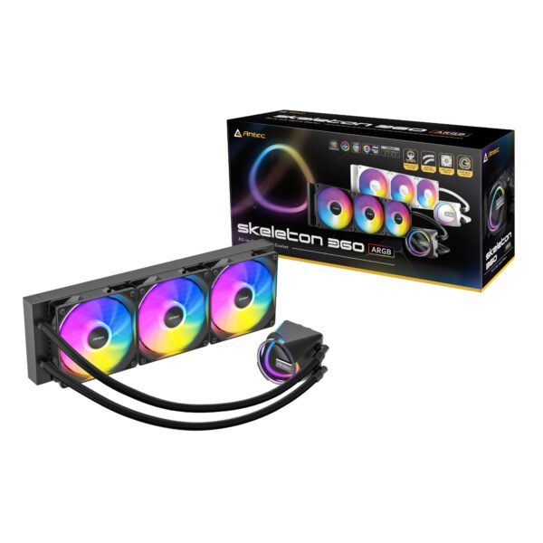 SKELETON-360-ARGB Antec-Skeleton-360-ARGB-360mm-AIO-Liquid-Cooler-Black wr 06 Antec Skeleton 360 ARGB CPU Liquid Cooler Black