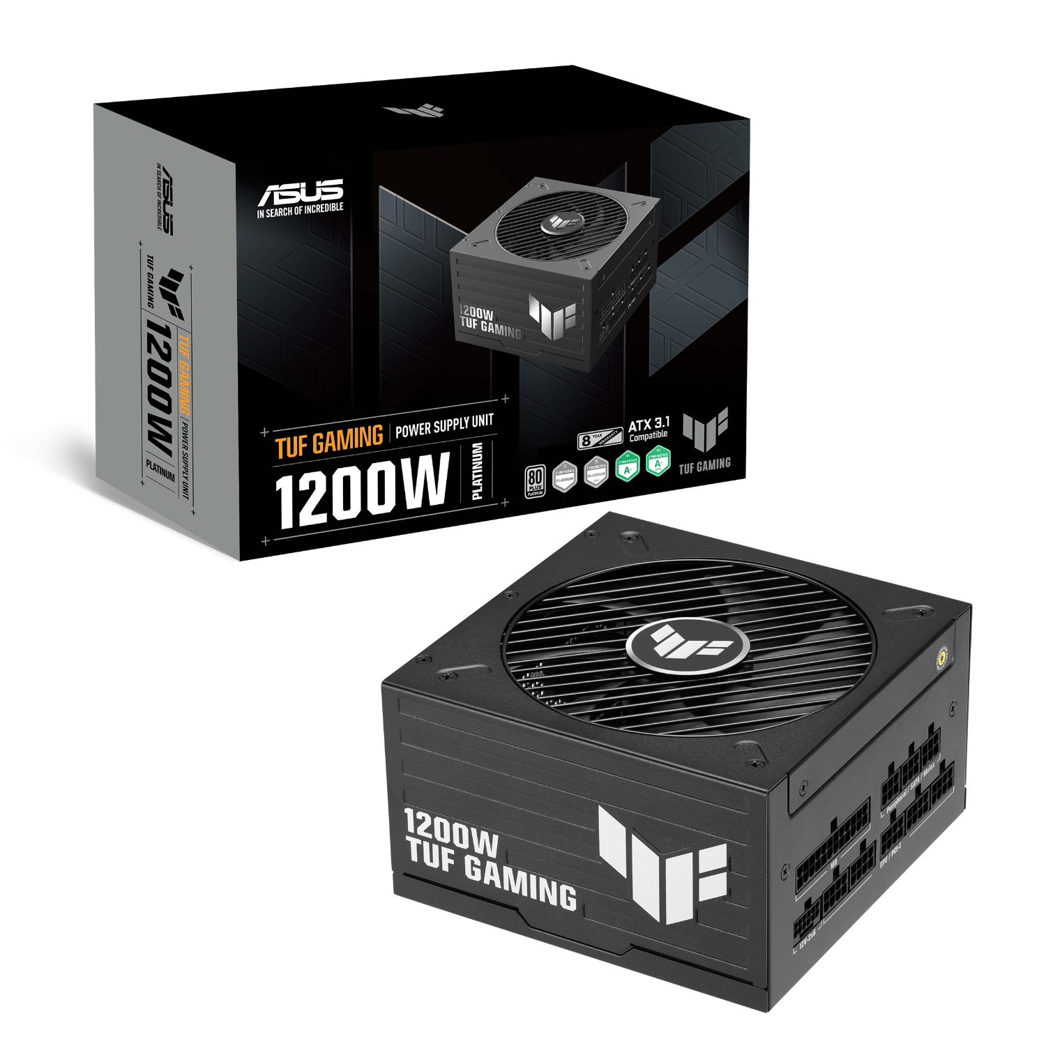 TUF-GAMING-1200P ASUS TUF Gaming 1200W 80 PLUS PLATINUM M wr 01 ASUS TUF Gaming 1200W 80 PLUS PLATINUM Modular Power Supply