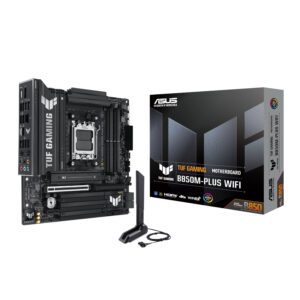 TUFGAMINGB850MPLUSWIFI Asus-TUF-Gaming-B850M-PLUS-WIFI-AM5-Micro-ATX-Gaming-Motherboard-Black wr 01 Asus TUF Gaming B850M-PLUS WIFI AM5 Micro ATX Gaming Motherboard