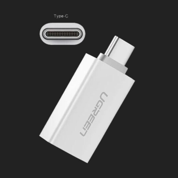 UGREEN US173 USB-A to USB Type-C Adapter - White
