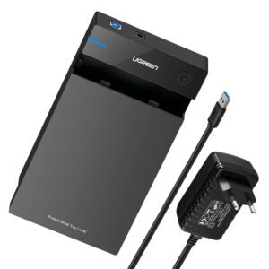 UGREEN 3.5" SATA Hard Drive USB 3.0 Enclosure 5Gbps – Black