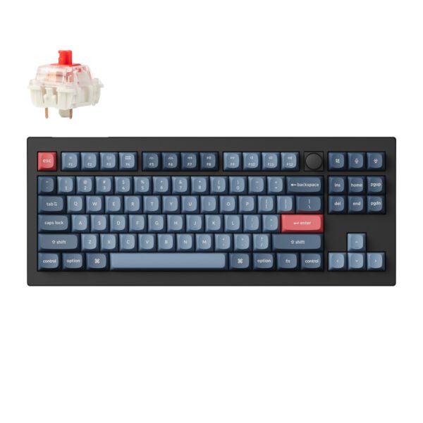V3M-D1 Keychron-V3-Max-QMK-VIA-80-Wireless-Custom-Mechanical-Keyboard-Red-Switch-–-Carbon-Black wr 01a Keychron V3 Max QMK/VIA 80% Wireless Custom Mechanical Keyboard (Red Switch) – Carbon Black