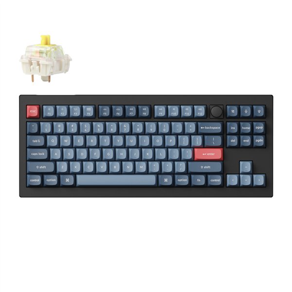 V3M-D4 Keychron-V3-Max-QMK-VIA-80-Wireless-Custom-Mechanical-Keyboard-Banana-Switch-–-Carbon-Black wr 01a Keychron V3 Max QMK/VIA 80% Wireless Custom Mechanical Keyboard (Banana Switch) – Carbon Black