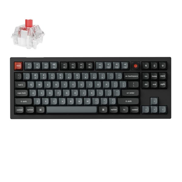 V3U-D1 Keychron-V3-Ultra-80-8K-Red-Switch-Hot-Swap-Gateron-Jupiter-RGB-Wireless-Keyboard wr 01a Keychron V3 Ultra 80% 8K Red Switch Hot-Swap RGB Wireless Keyboard - Black