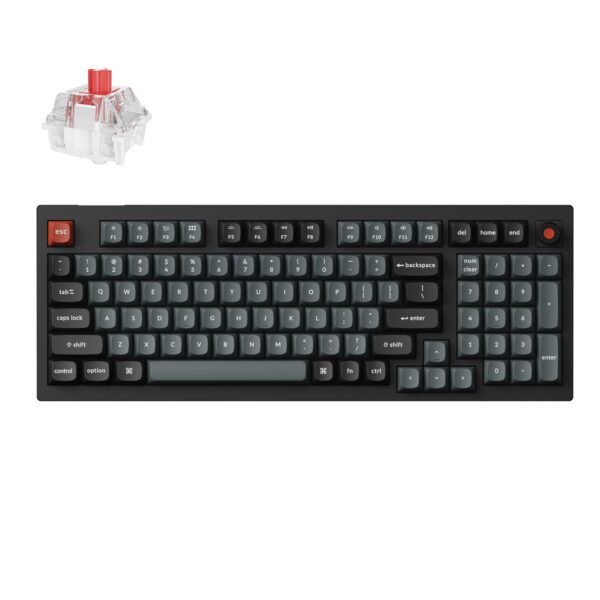 V5U-D1 Keychron-V5-Ultra-96-8K-Red-Switch-Hot-Swap-Keychron-Silk-POM-RGB-Wireless-Keyboard-Black wr 01a Keychron V5 Ultra 96% 8K Red Switch Hot-Swapple Silk POM RGB Wireless Keyboard