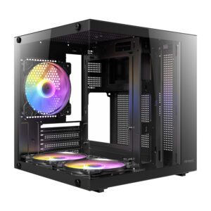 VCX10M-RGB Antec-VCX10M-RGB-M-ATX-Mini-Tower-Gaming-Chassis wr 01 Antec VCX10M RGB Micro-ATX | ITX Mini -Tower Gaming Chassis - Black