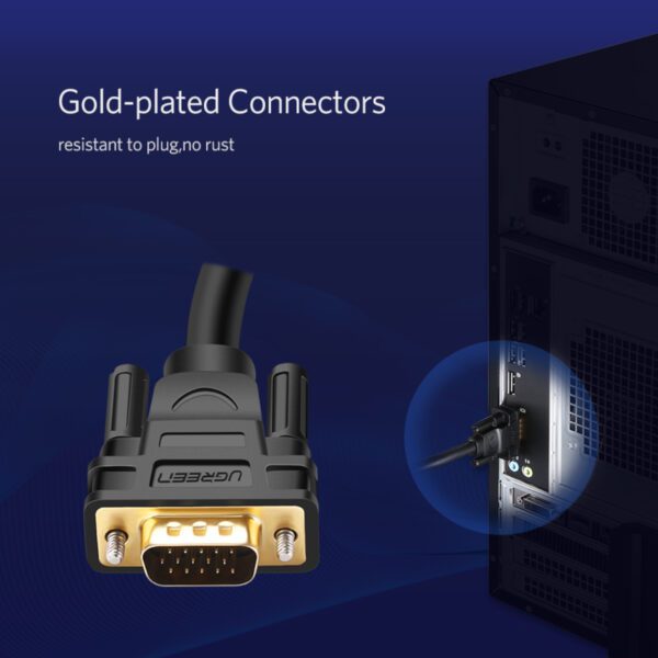 VG101-11631 UGreen-VGA-Cable-3M wr 03a UGREEN VG101 VGA Male to Male Cable 3M