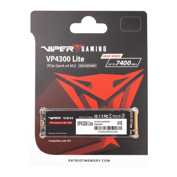 VP4300L4TBM28H Patriot-VP4300-Lite-4TB-M.2-PCIe-Gen-4-x4-NVMe-SSD wr 04 Patriot VP4300 Lite 4TB M.2 PCIe Gen 4 x4 NVMe SSD