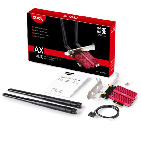 WE3000 wr 03 Cudy AX5400 WiFi 6E PCI Express Adapter