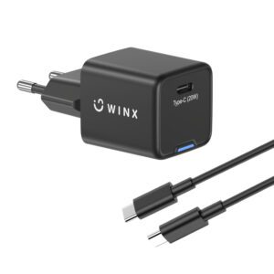 WX-WC103 WINX-POWER-Essential-Type-C-20W-GaN-Wall-Charger-Black wr 01a WINX POWER Essential Type-C 20W GaN Wall Charger