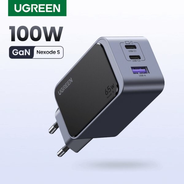 X553-35042 UGREEN Nexode 65W 3-Port Charger wr 02 UGREEN Nexode 65W 3-Port Charger