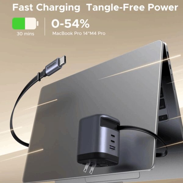 UGREEN Nexode 100W Charger with Retractable USB Type-C Cable