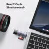 Cm185-507066-wr-06 UGREEN CM185-50706 2-in-1 OTG Card Reader | Type-C | USB-A - Silver