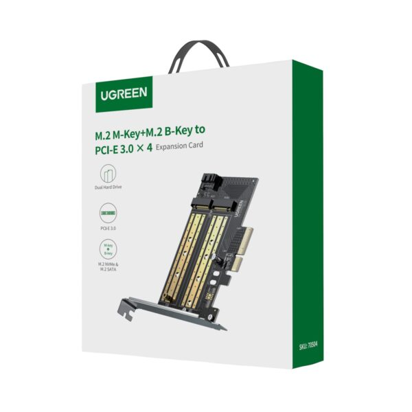 Cm302-70504-wr-01 UGREEN CM302 M.2 M/B-Key to PCI-E 3.0 Expansion Card